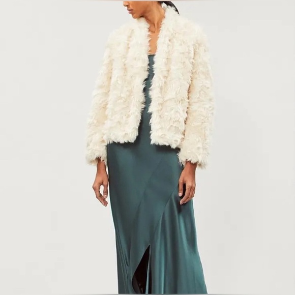 Vince Faux Shearling Fur Coat Jacket - Picture 6 of 12